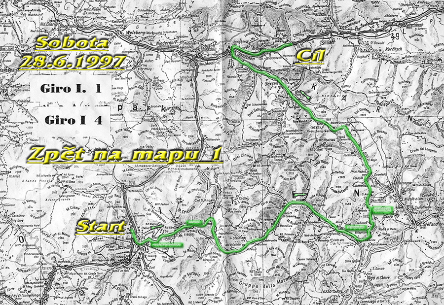 Mapa tour de 95